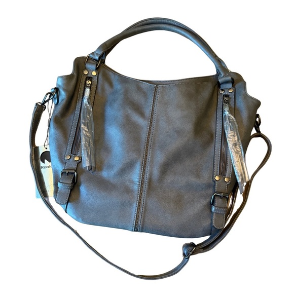 NWT Realer Concealed Carry Tote Shoulder Bag – Gray – 18” x 15” - Picture 1 of 7